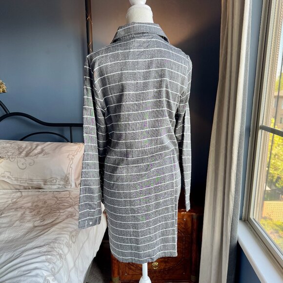 Koy Resort Grey Chambray Striped Swim  Cover Up Tunic NWT - Picture 5 of 9